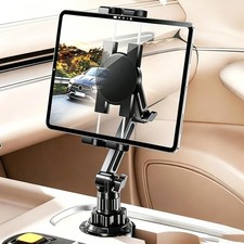 Car Cup Phone/Tablet Holder, Adjustable iPad iPhone Car Mount Large Clamp