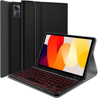 LDSOYIA Backlit Keyboard Case for Xiaomi Redmi Pad SE 11 Inch 2023, 7 Black 
