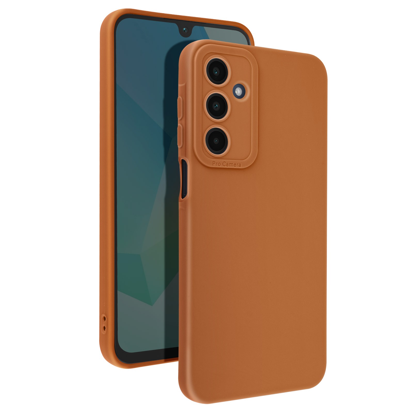 Coque Galaxy A16 antichoc Avizar avec protection de caméra - Marron