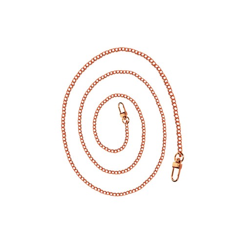 Collana da Telefono 120 cm Maglia Piatta Gourmette in Metallo Rose Gold