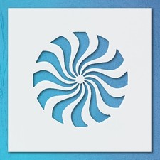 Circular Swirl Pattern Wall Art Reusable Plastic Stencil - StencilAir