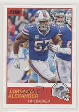 2019 Score Lorenzo Alexander #128 h3a