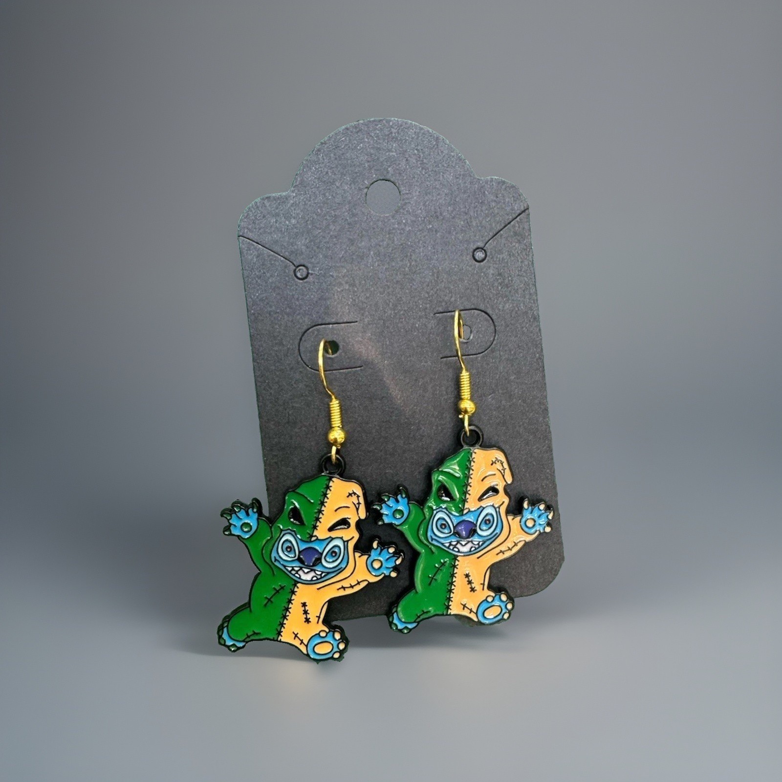Stitch and Sam Dangle/Drop Hook Earrings Enamel Metal