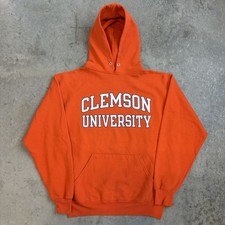 Vintage Y2K Clemson Tigers Hoodie Sweatshirt Pullover Spell Out Size Medium
