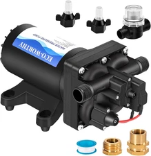 ECO-WORTHY RV Fresh 12V Water Pump with Pressure Switch 5.5GPM 70PSI, 12 Volt Wa