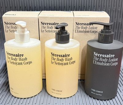 Necessaire Hinoki Body Wash Cypres- Citrone Body Wash 16.9oz & Lotion  15.2oz