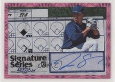 2019 Panini Donruss Signature Series Pink Firework Justus Sheffield Auto vf1