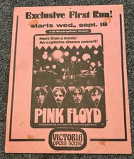 Pink Floyd Live At Pompeii 1974 8.5 x 11 Poster Dayton Ohio