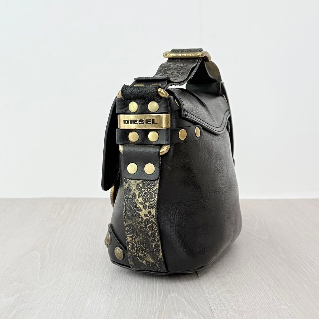 Archive Diesel The Rubens Leather Shoulder Bag Vintage Military