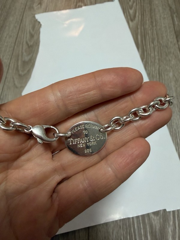 TIFFANY & CO RETURN TO TIFFANY CHOKER NECKLACE, 925 STERLING SILVER, 100% AUTH