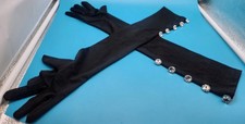 Long Black Evening Gloves Costume Photo Accessory Cosplay