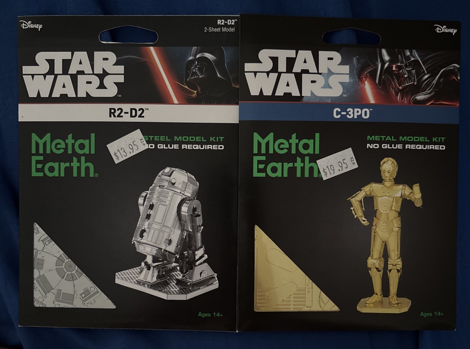 NEW - Star Wars set of two Metal Earth Disney 3-D Model Kits