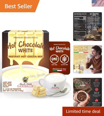 Indulge in Cafe Garibaldi White Hot Chocolate - Instant Cocoa Mix, Gift-Ready