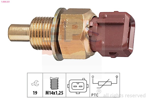 KüHlmittel Wasser Temperatur Sensor Eps 1.830.321 FüR Xm Y4 206 106 Peugeot 306-image