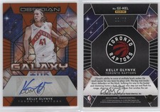 2023 Panini Obsidian Galaxy Ink Electric Etch Orange Flood /75 Kelly Olynyk Auto