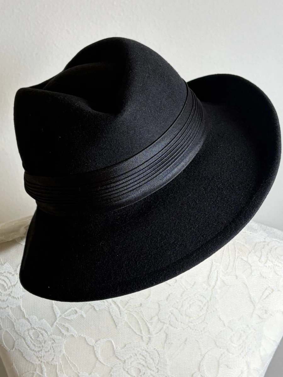 Betmar New York Wool‎ Felt Hat Bundle 3pc Black Olive Plum Fedora Wide Brim Black Hats Betmar Fedora for Women for sale | eBay main image 4