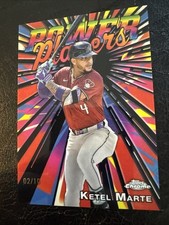 2025 Topps Chrome Ketel Marte Power Players 2/10 Black Logofractor Diamondbacks