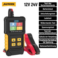 Batterietester 12/24V KFZ Batterieprüfer Batterie Akku Diagnosegerät Testgerät