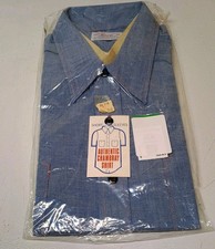 VTG 50s 60s Deadstock Chambray Short Sleeve Work/Prison/Navy Shirt Sz XL