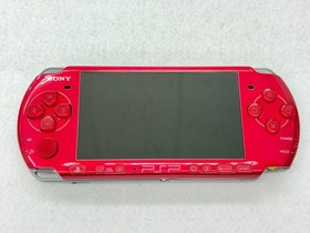 TESTED SONY PSP 3000 RED Console + Charger + battery + 3 games  Region free 32MB