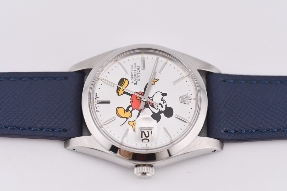 Rolex Precision 6694 | 34mm Stainless Steel | Mickey Mouse Dial | eBay