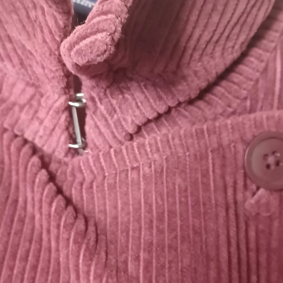 Trench coat feminino Gap Burgundy veludo com cinto médio Preppy vintage Y2K Momcore - Imagem 4 de 4