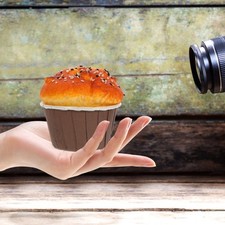6 Pcs Artificial PU Cake Model Fake Cupcake Decor for Food Trade