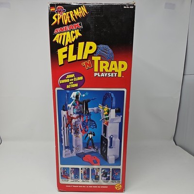 Spider-Man Sneak Attack Flip N Trap Play Set Sealed in Box Toy Biz