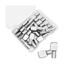 22 Pcs Shelf Pins Pegs,1/4 Inch Diameter Spoon Shape Nickel Plated Shelf Supp...