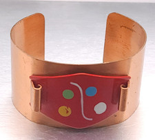 Vintage Solid Copper South Western Wide Cuff Bracelet 7"