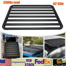 Black Aluminum Alloy Roof Cargo Rack Full Size 63"x 43" for Most SUVs Cargo Rack