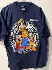 VINTAGE Mickey Unlimited Disney T-Shirt XL Navy Blue Mickey Mouse and Friends