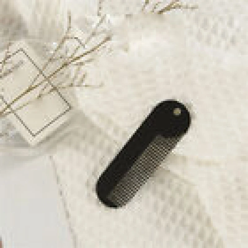 Peine portátil para barba hombre peine de bolsillo para afeitar mini peine para bigote barba Foto 3 de 4