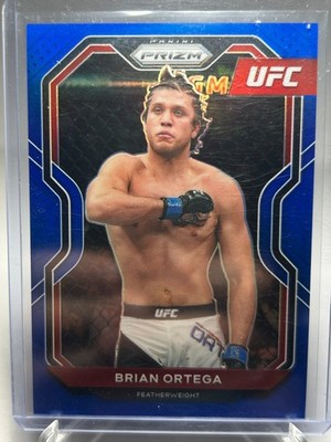 2021 Panini Prizm UFC Blue Prizm /199 Brian Ortega #48 Featherweight