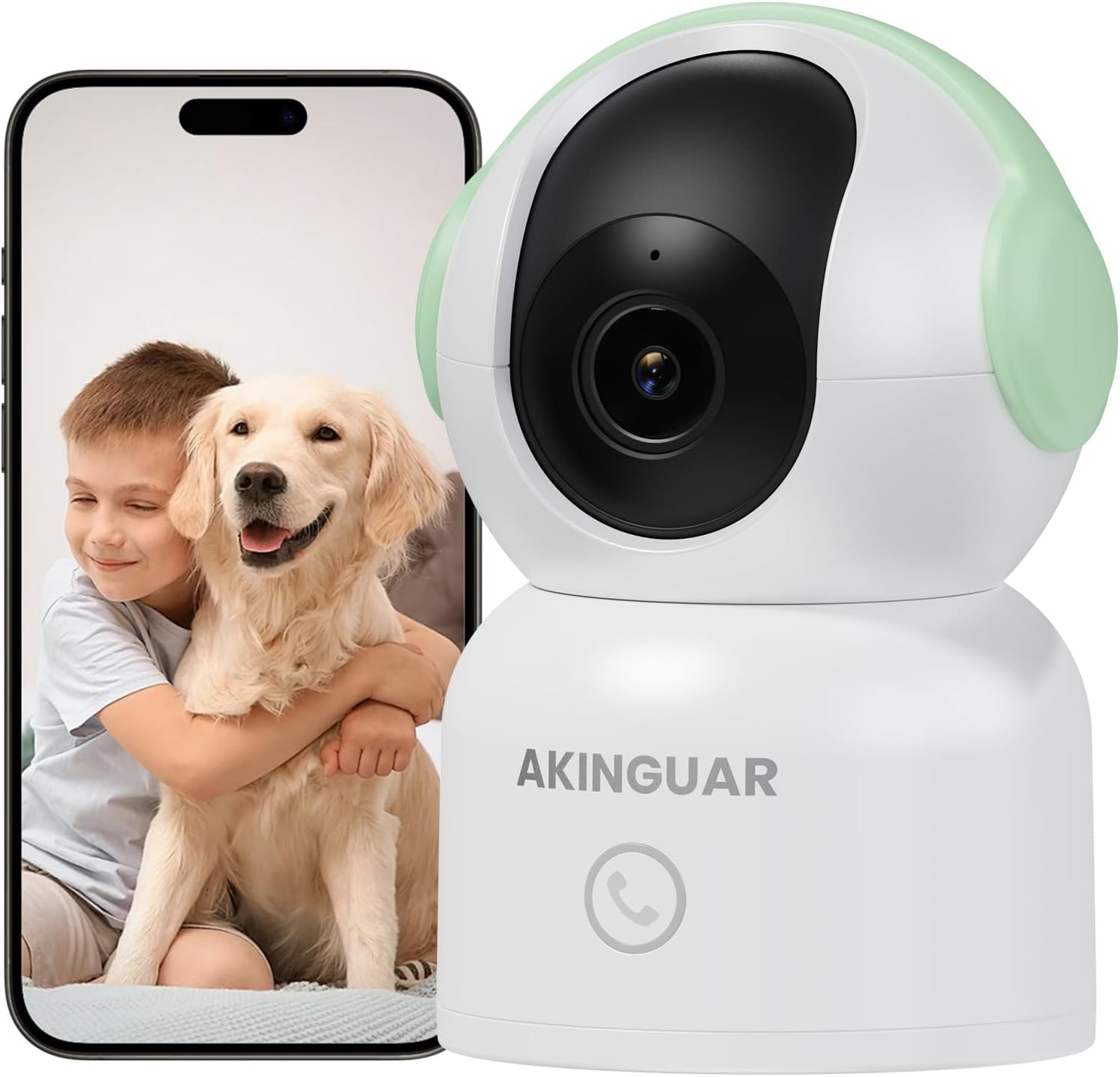 2K 3MP Indoor Security Camera, 5Ghz/2.4Ghz Wifi Camera, Security Camera for Home