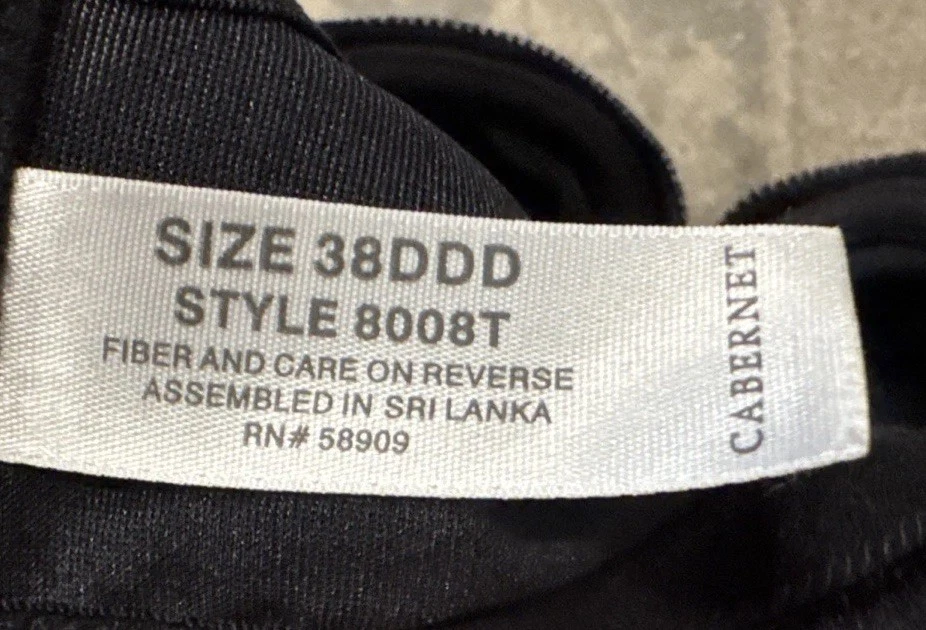 Sutiã feminino Cabernet 38DDD preto 8008T fecho traseiro com aro - Imagem 3 de 4