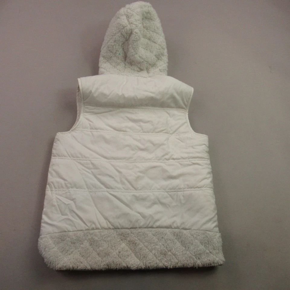 Patagonia 背心女式小号无袖全拉链户外轻便象牙色连帽 — 第 4/4 张图片