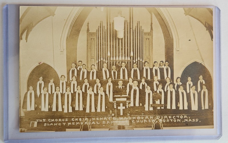 RPPC The Chorus Choir Henry E Washburn Director Blaney Mem Church Boston Mass