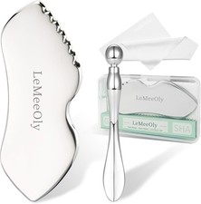 Gua Sha Facial Tools, Stainless Steel Guasha Tool for Acupuncture, Manual Massag