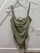 Princess Polly Bodysuit - Olive Green, Size U.S. 4