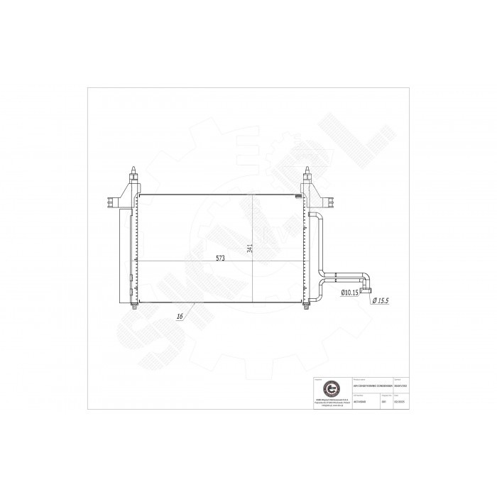 Condensateur de climatisation pour Fiat Stilo - Réf 46745840