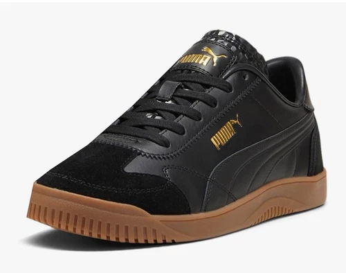 Scarpe casual sneakers uomo Puma Club 5V5 Lux stringate nere