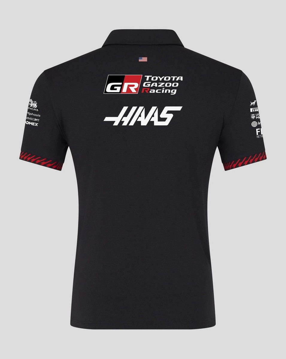 Haas Racing F1 2026 Men's Team Polo Shirt - Black | eBay