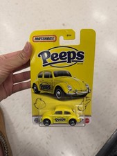 New 2026 Matchbox VW 1962 Volkswagen Beetle Peeps Candy, Easter Basket Yellow