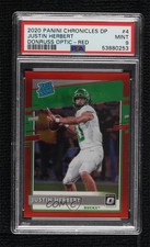 2020 Panini Chronicles Draft Picks Red Prizm Justin Herbert #4 PSA 9 MINT 1la9
