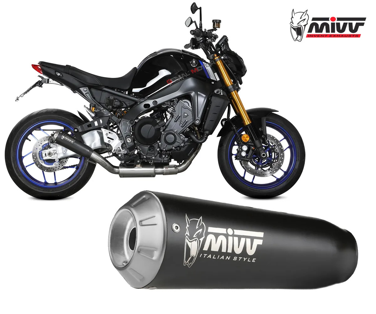 Mivv Complete full exhaust X-M1 Black Inox black Highfor YAMAHA MT 09 2021 2023