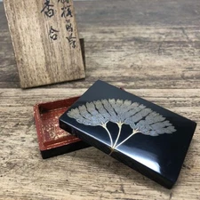 Vintage Japanese Incense Holder wooden incense holder signed box