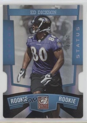 2010 Donruss Elite Light Blue Status Die-Cut 14/17 Ed Dickson Rookie RC 0x1z
