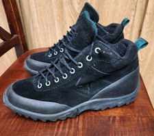 Vintage LA Gear LA TECH Men SZ 10.5 Green Black Suede Boots 90s Style Footwear 