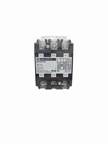 Square D 8910DPA53V06 50A 3P 600V~ Definite Purpose Contactor Used